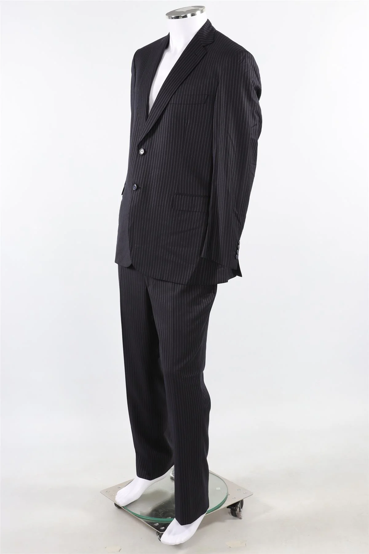 BRIONI NAVY MEN'S WOOL TWO PIECE SUIT IT 44 UK/US 34 - Image 3