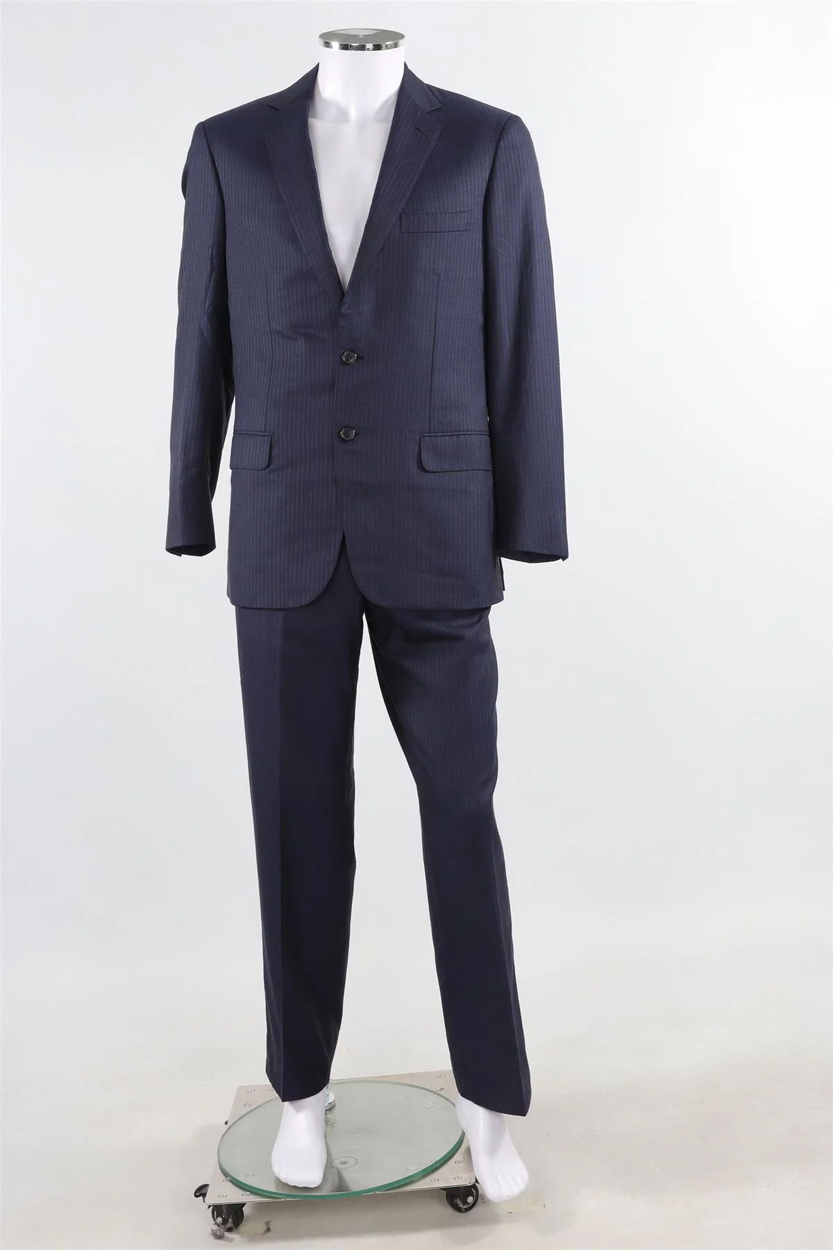 BRONI NAVY BLUE MEN'S CASHMERE TWO PIECE SUIT IT 50 UK/US 40 - Image 2