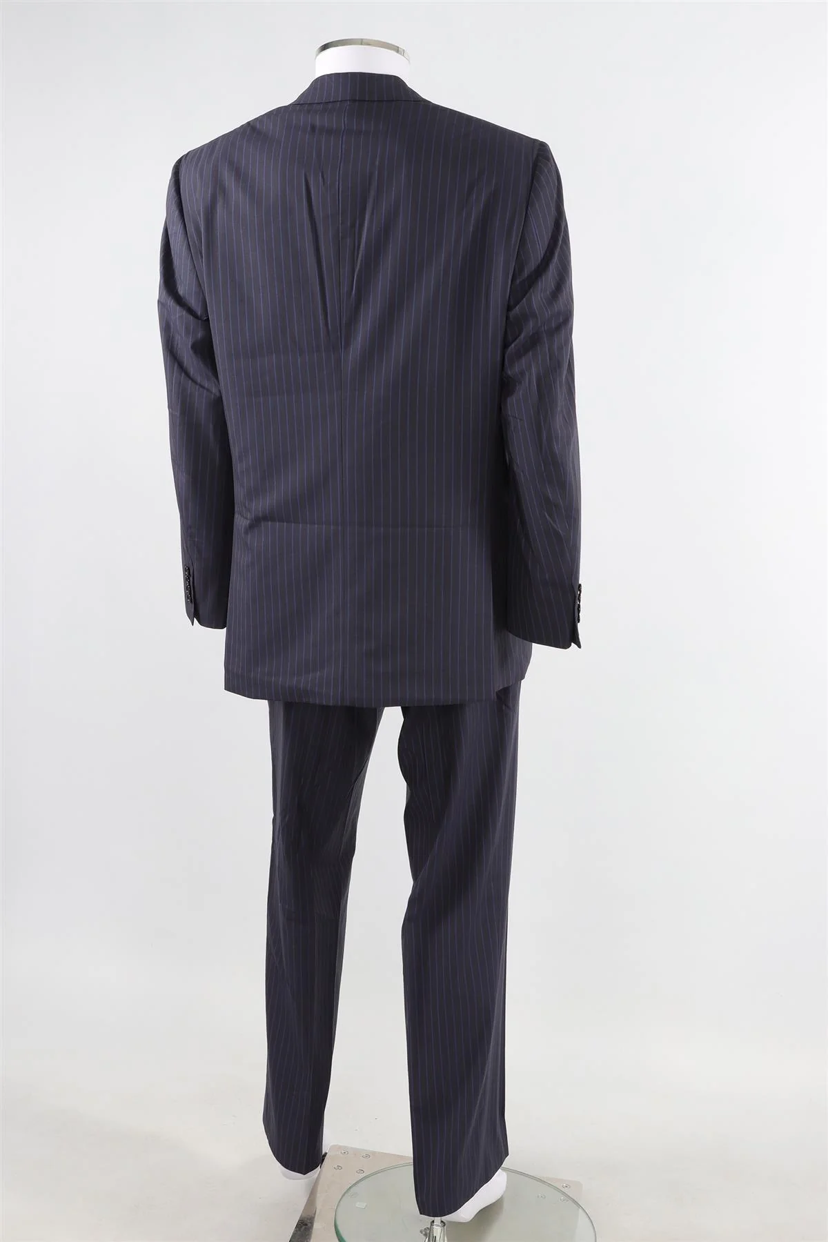 BRONI SUPER150S NAVY BLUE MEN'S WOOL TWO PIECE SUIT IT 52 UK/US 42 - Image 4