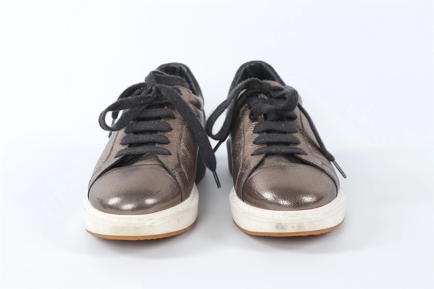 BRUNELLO CUCINELLI BRONZE LEATHER SNEAKERS EU 38 UK 5 US 8 - Image 3
