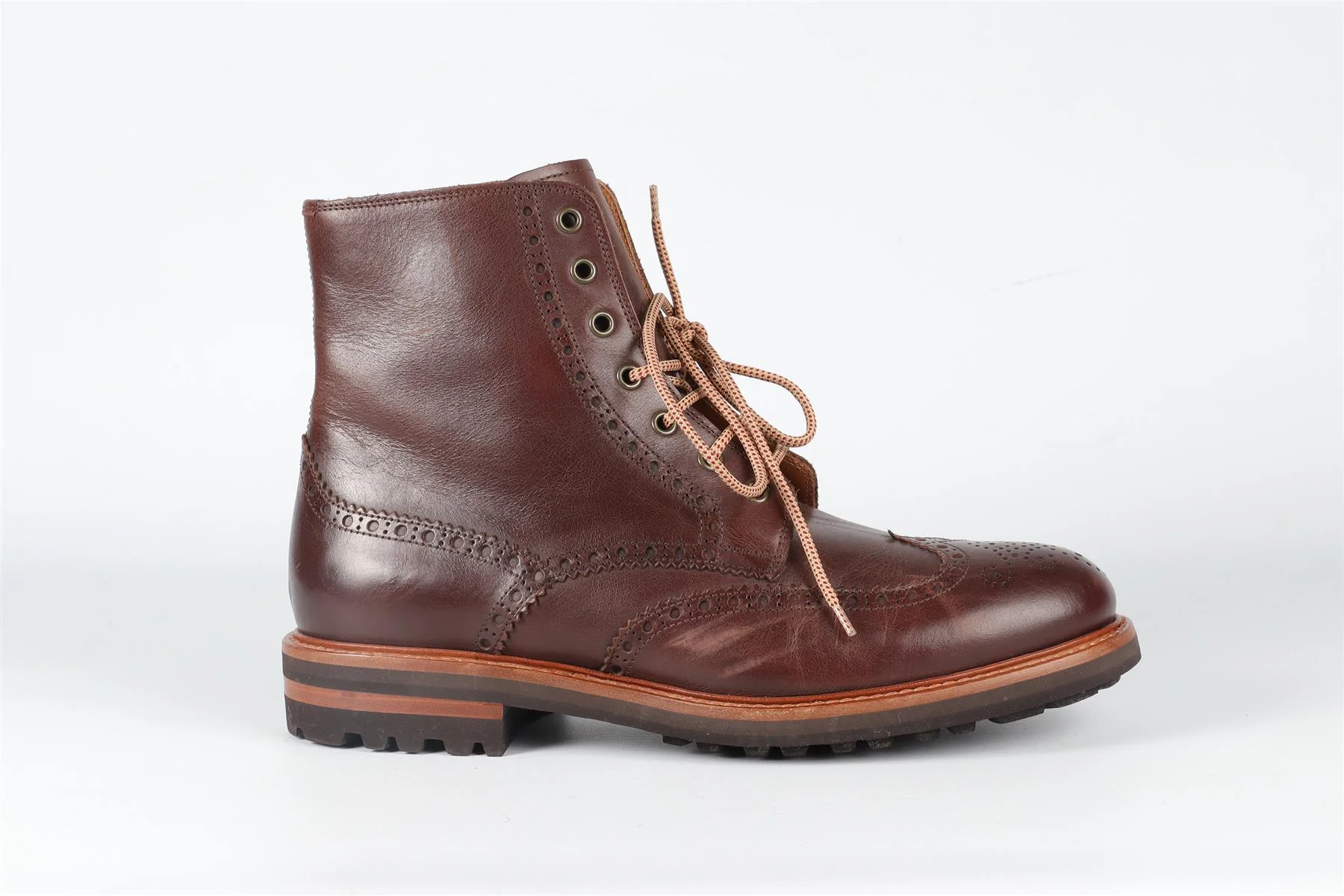 BRUNELLO CUCINELLI BROWN MEN'S LEATHER BOOTS EU 44 UK 10 US 11 - Image 2