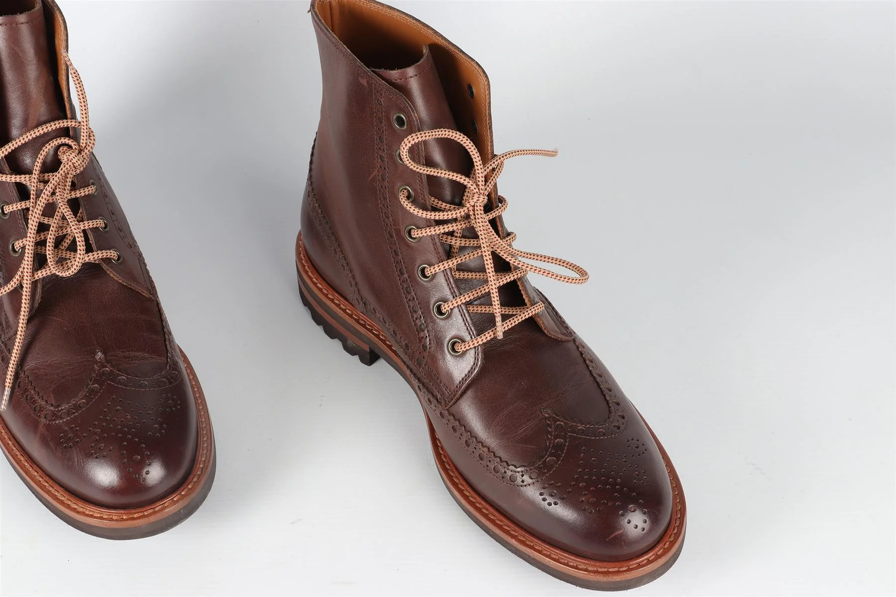 BRUNELLO CUCINELLI BROWN MEN'S LEATHER BOOTS EU 44 UK 10 US 11 - Image 4