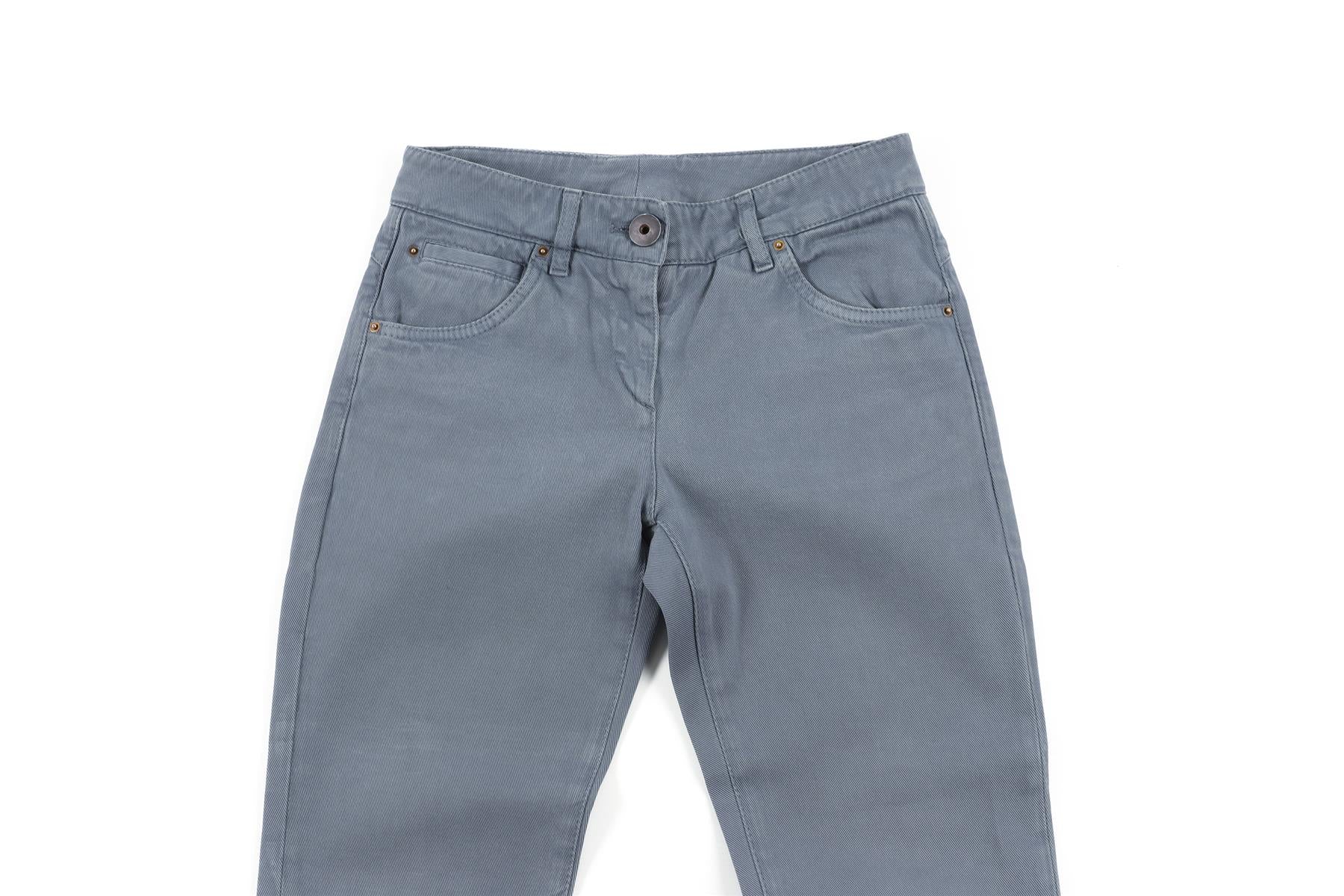 BRUNELLO CUCINELLI GREY HIGH RISE SKINNY JEANS IT 38 UK 6 - Image 3