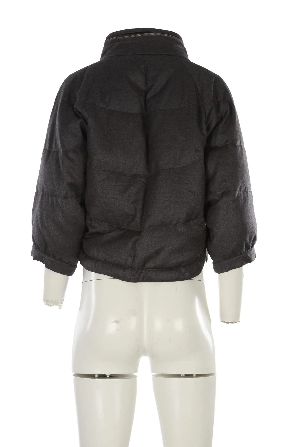BRUNELLO CUCINELLI GREY PADDED DOWN JACKET IT 40 UK 8 - Image 4