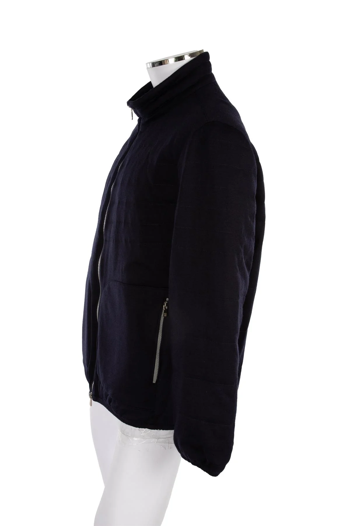 BRUNELLO CUCINELLI NAVY MEN'S PADDED WOOL JACKET IT 54 UK/US 44 - Image 3