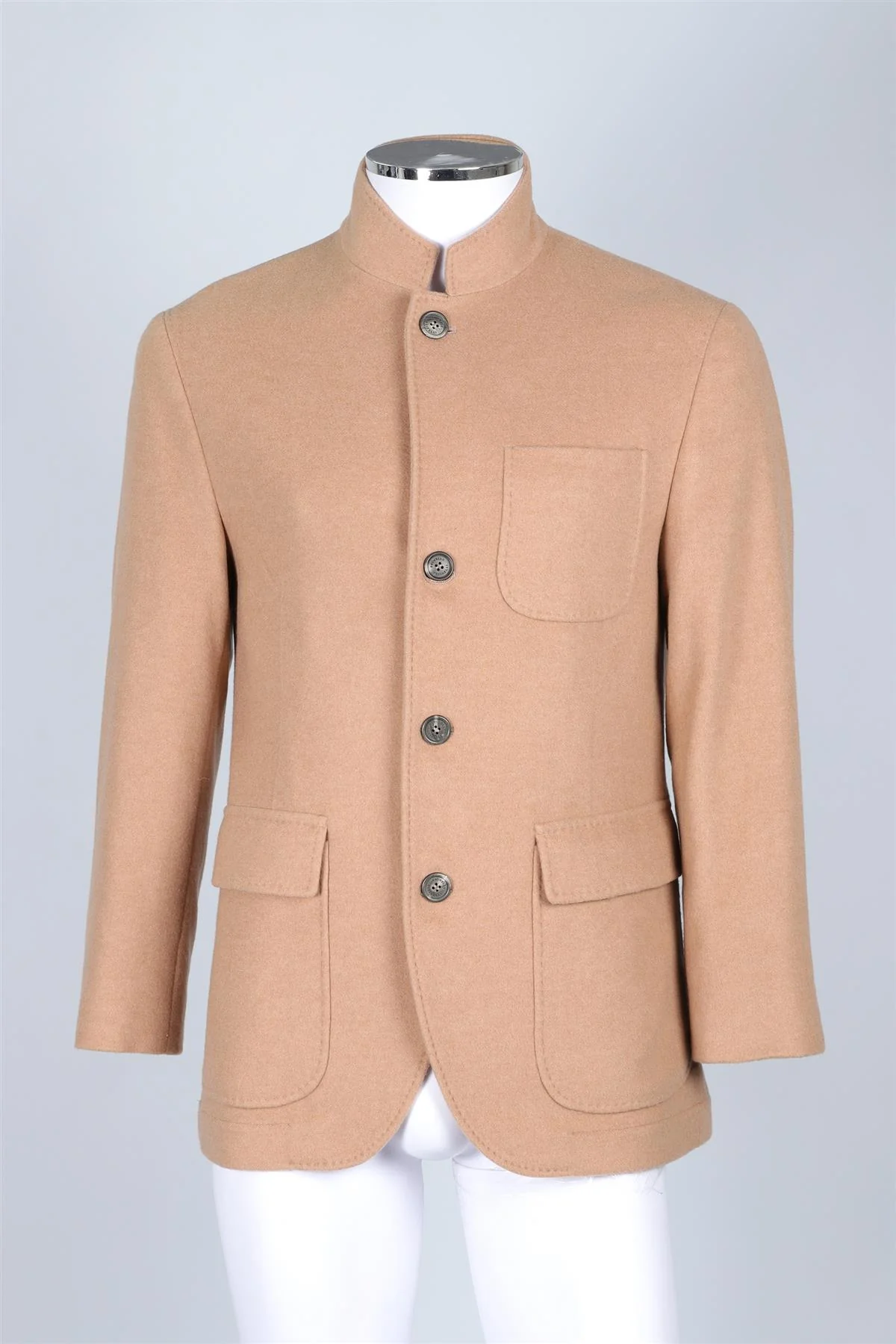 BRUNELLO CUCINELLI TAN MEN'S CASHMERE BLAZER SMALL - Image 2