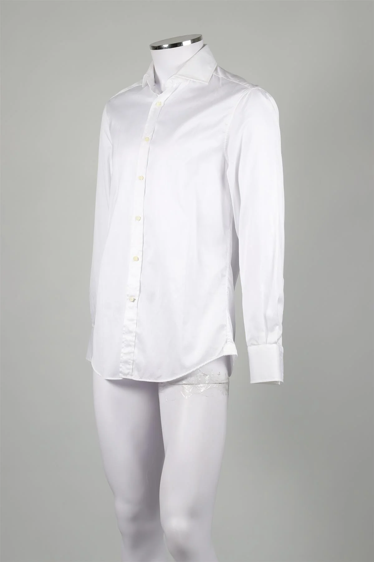 BRUNELLO CUCINELLI WHITE MEN'S COTTON SHIRT MEDIUM - Image 3