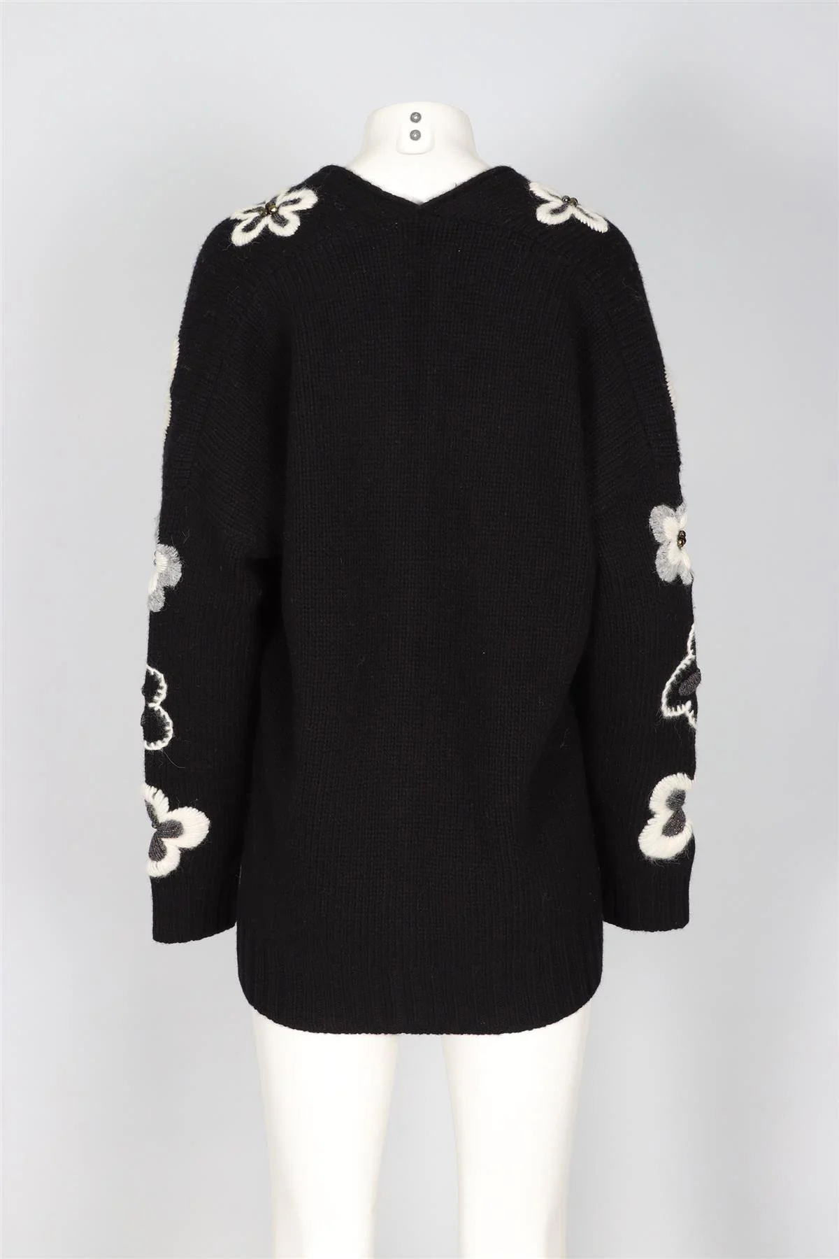 BRUNO MANETTI BLACK WOOL CARDIGAN IT 44 UK 12 - Image 4