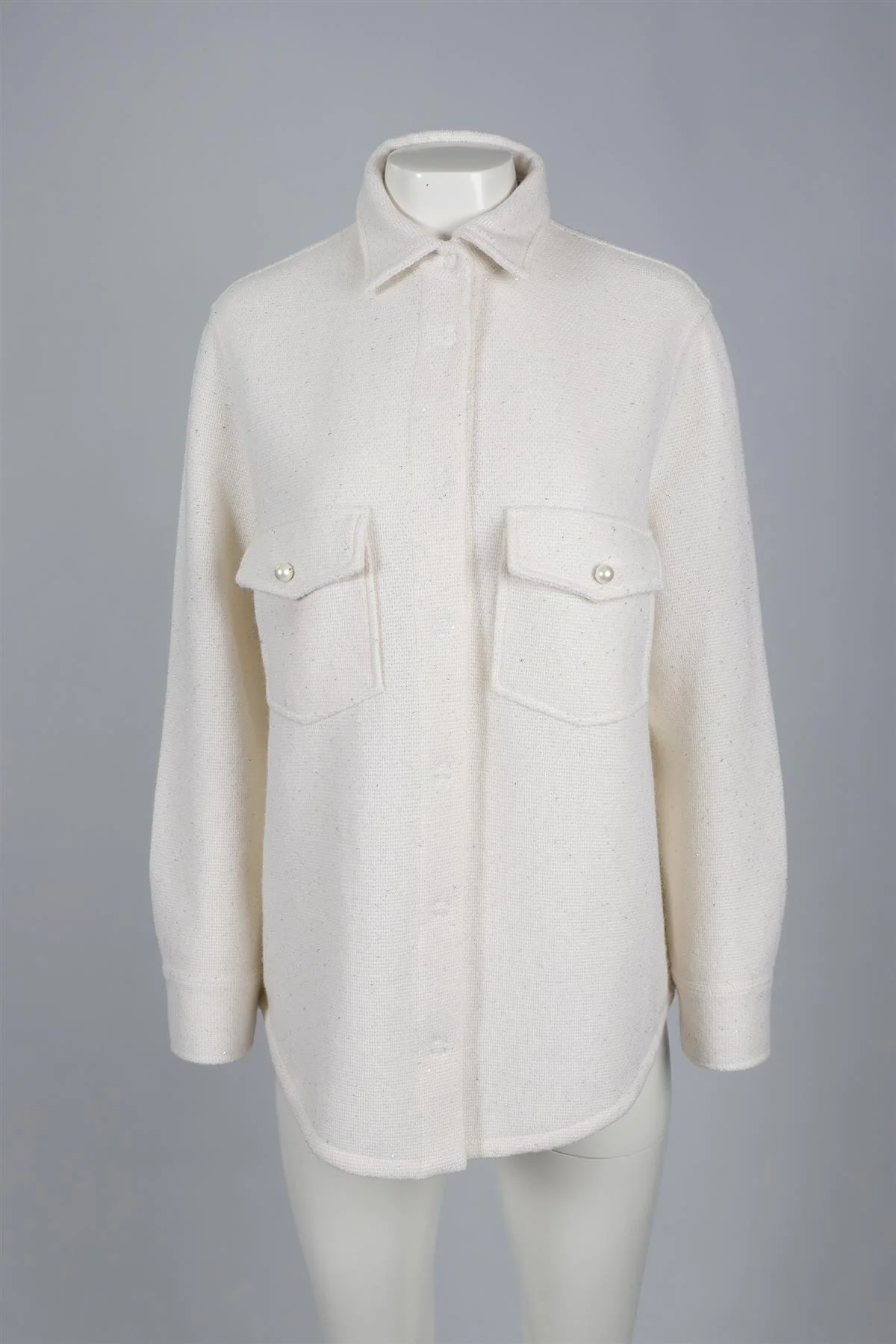 BRUNO MANETTI IVORY WOOL CARDIGAN IT 44 UK 12 - Image 2