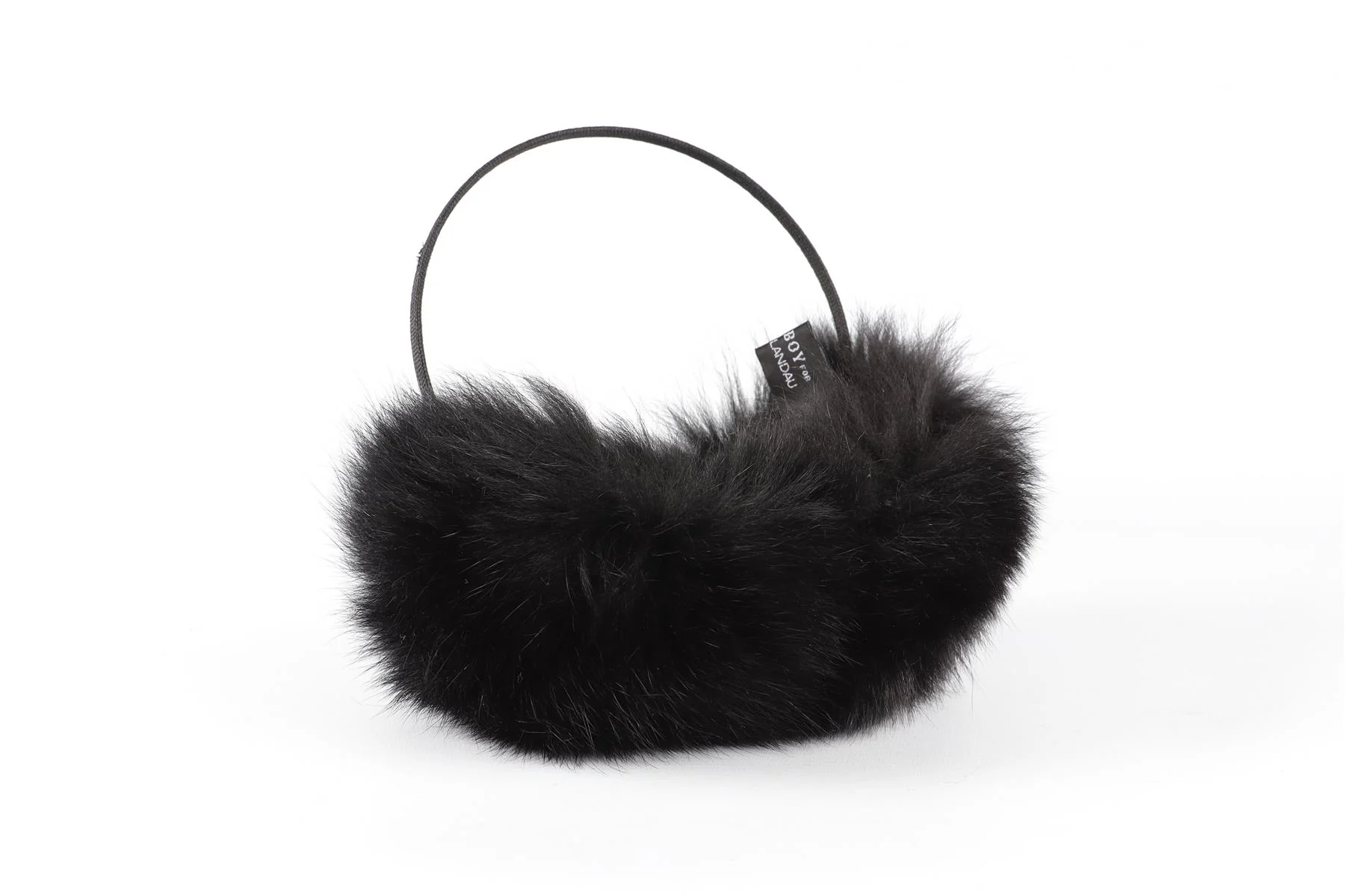BRYAN BOY FOR ADRIENNE LANDAU BLACK FUR EAR MUFFS - Image 3