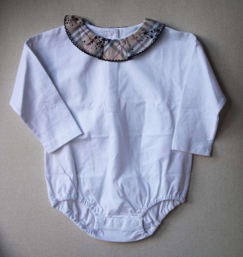 BURBERRY BABY GIRLS BODYSUIT AND CHECKED PINAFORE DRESS 6 MONTHS - Image 2