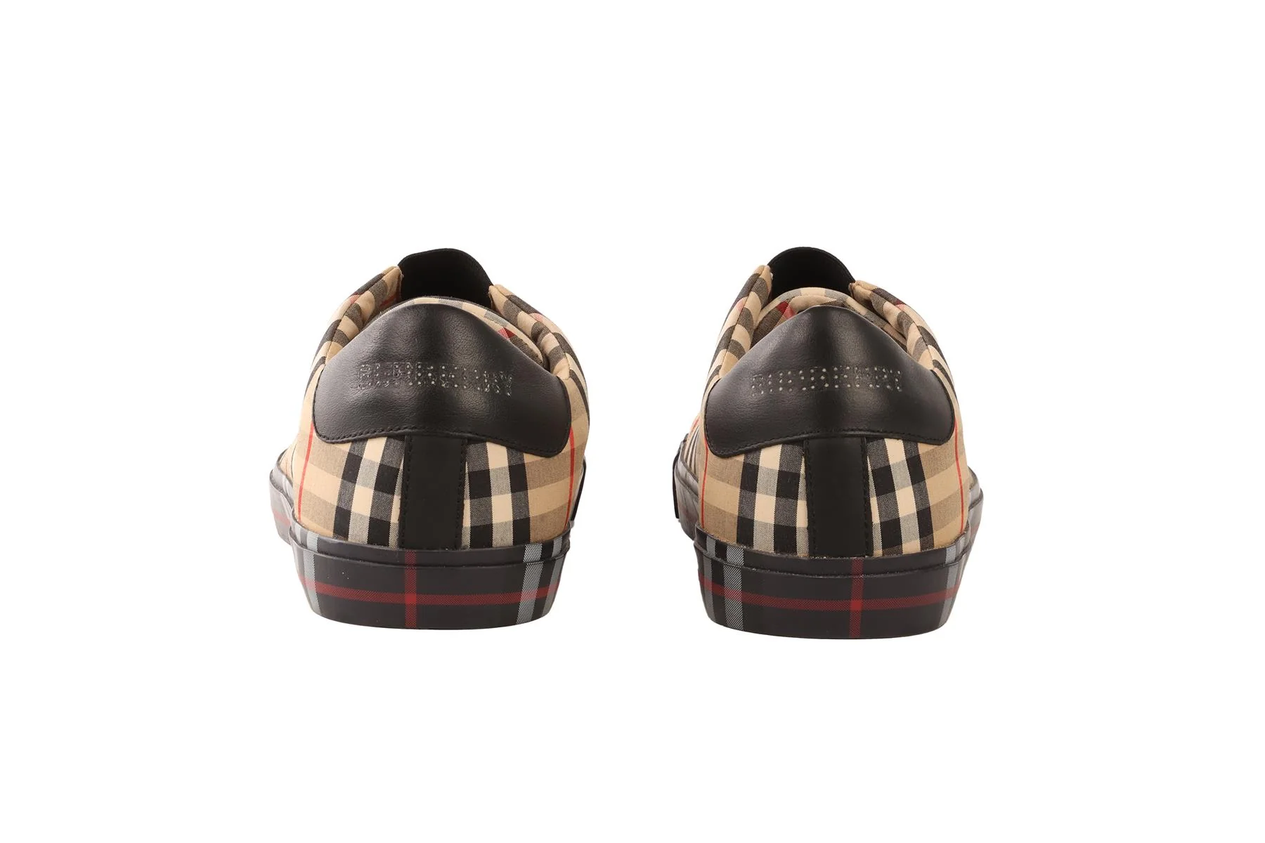 BURBERRY BEIGE MEN'S FABRIC SNEAKERS EU 41.5 UK 8.5 US 11.5 - Image 5