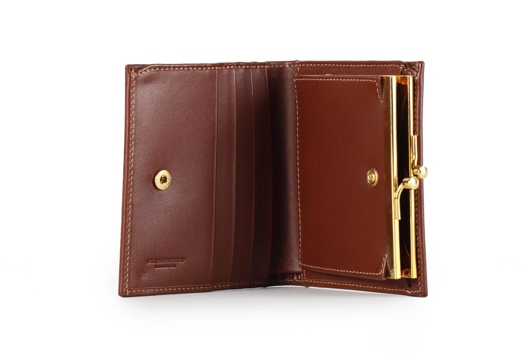 Burberry Brown Leather Wallet - Image 9