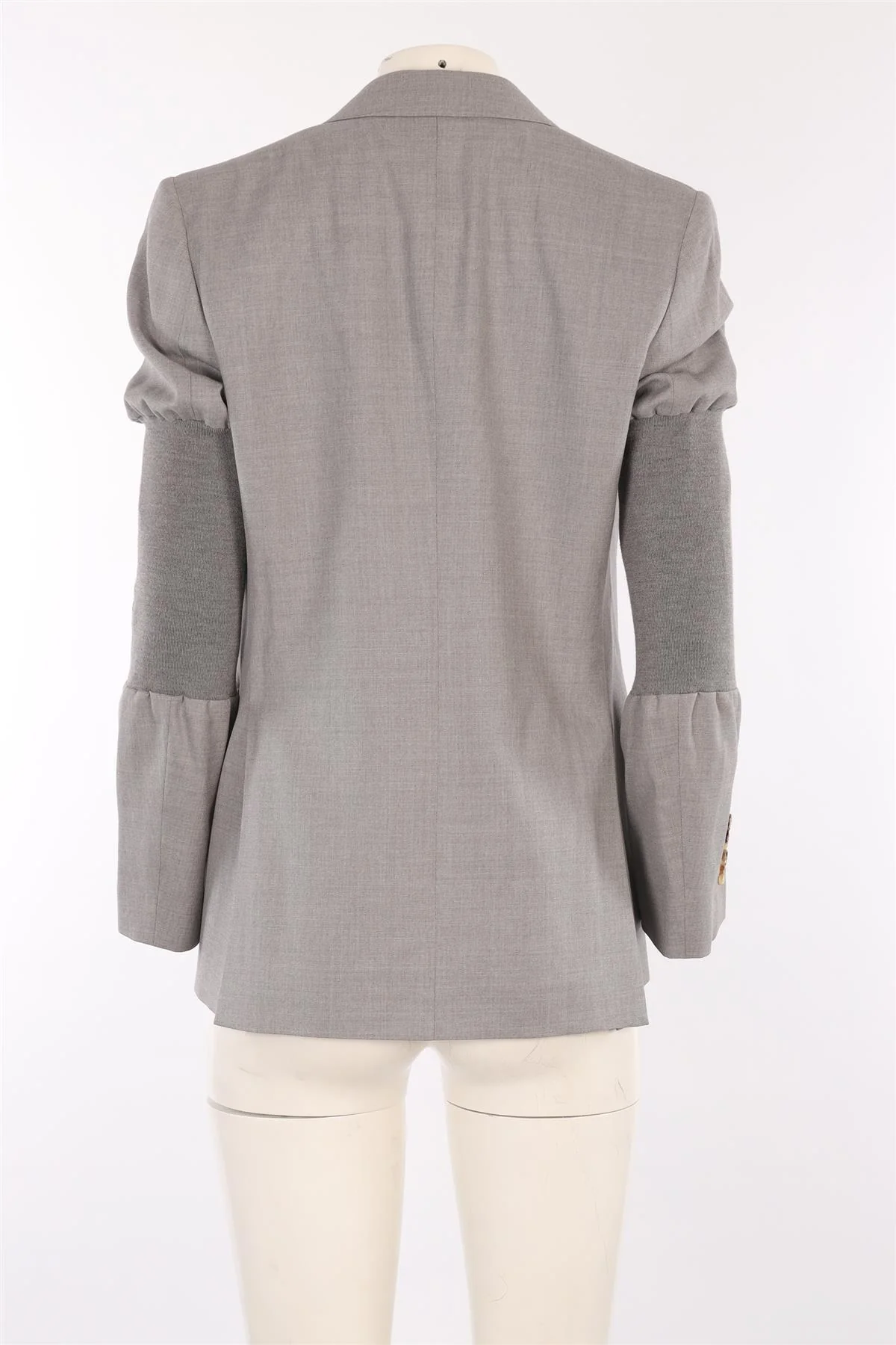 BURBERRY GREY WOOL BLAZER UK 10 - Image 4
