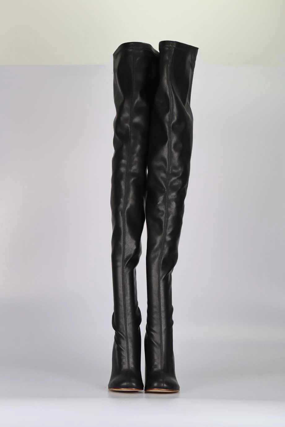 BURBERRY LEATHER OVER THE KNEE BOOTS EU 39 UK 6 US 9 - Image 3