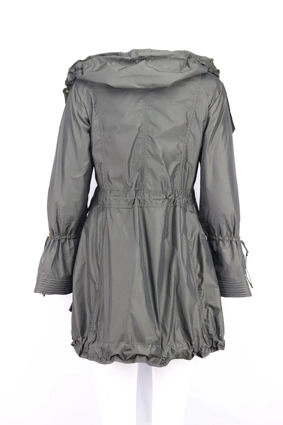 BURBERRY OVERSIZED FRINGED SHELL COAT IT 36 UK 4 - Image 4