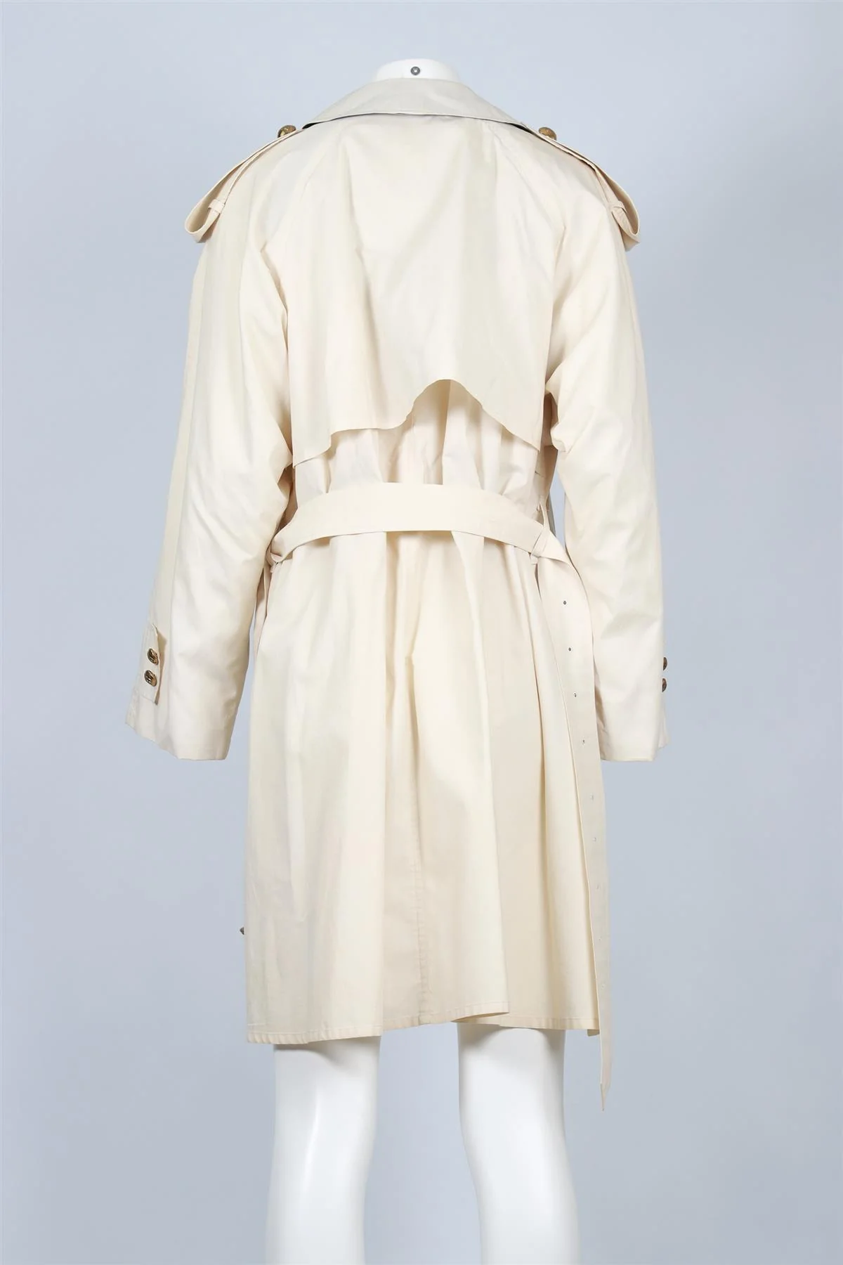 BURBERRY PROPORSUM CREAM VINTAGE COTTON TRENCH COAT IT 42 UK 10 - Image 4