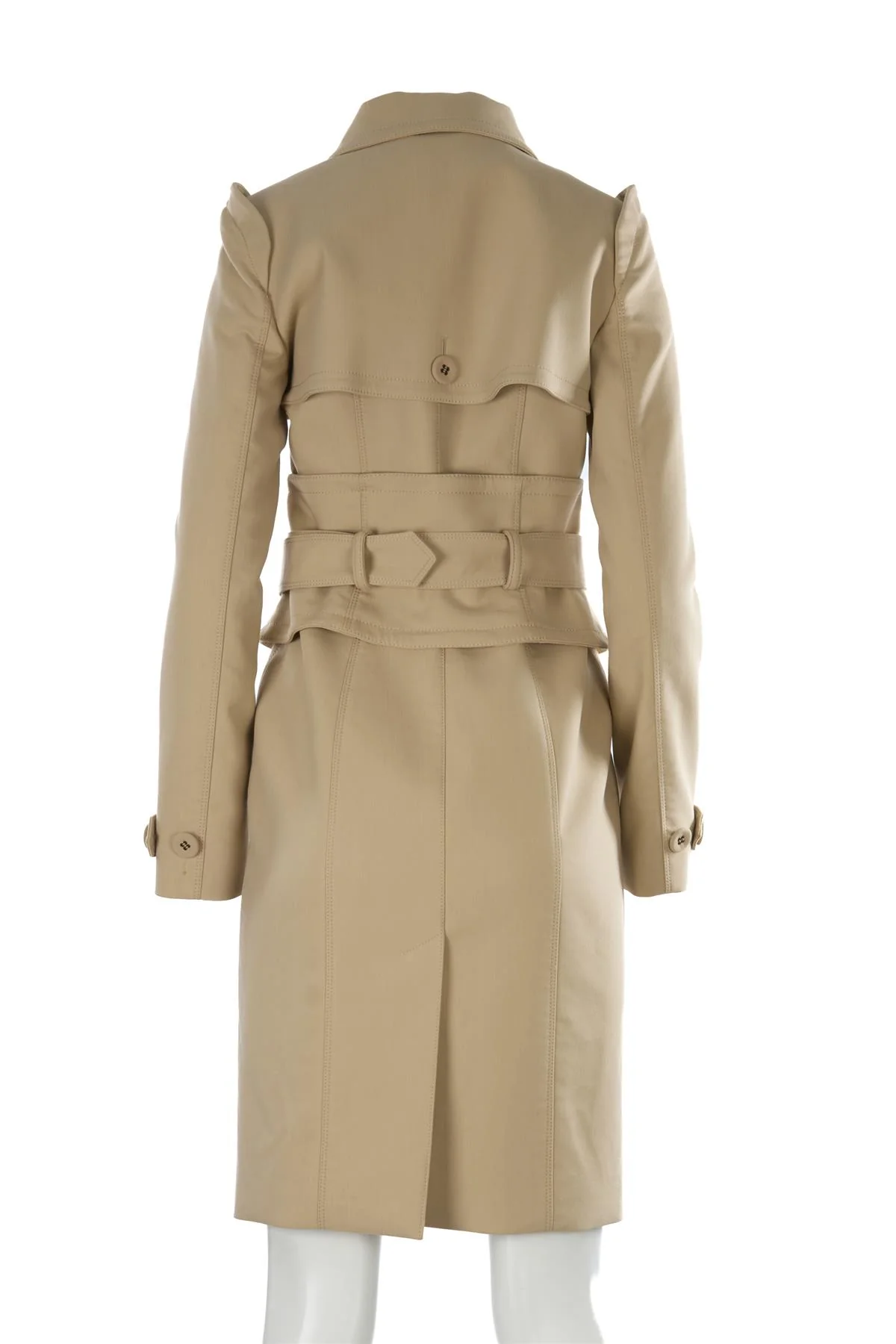 BURBERRY PRORSUM BEIGE COTTON TRENCH COAT IT 42 UK 10 - Image 4