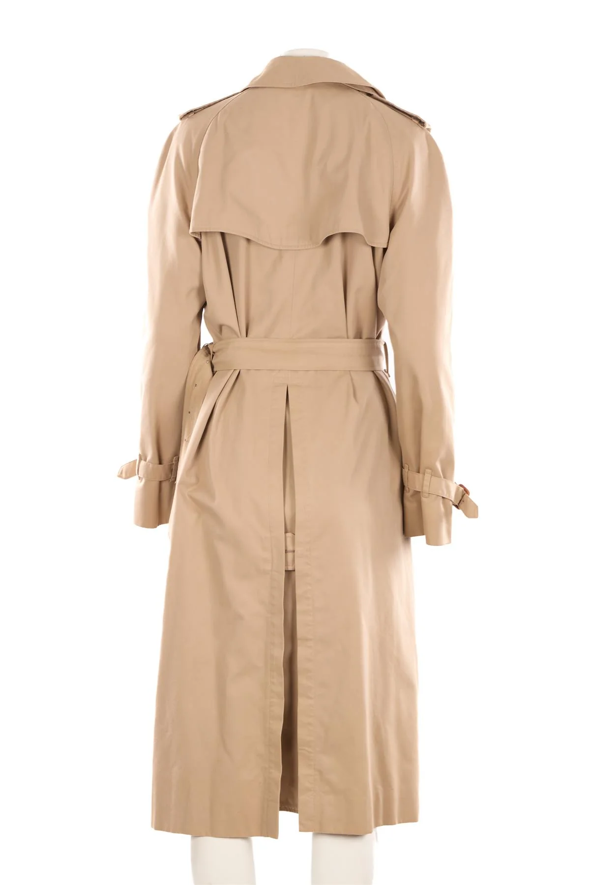 BURBERRY TAN COTTON TRENCH COAT UK 14 - Image 4