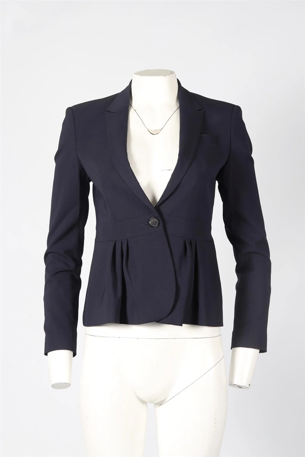 BURBERRY WOOL BLEND BLAZER UK 4 - Image 3