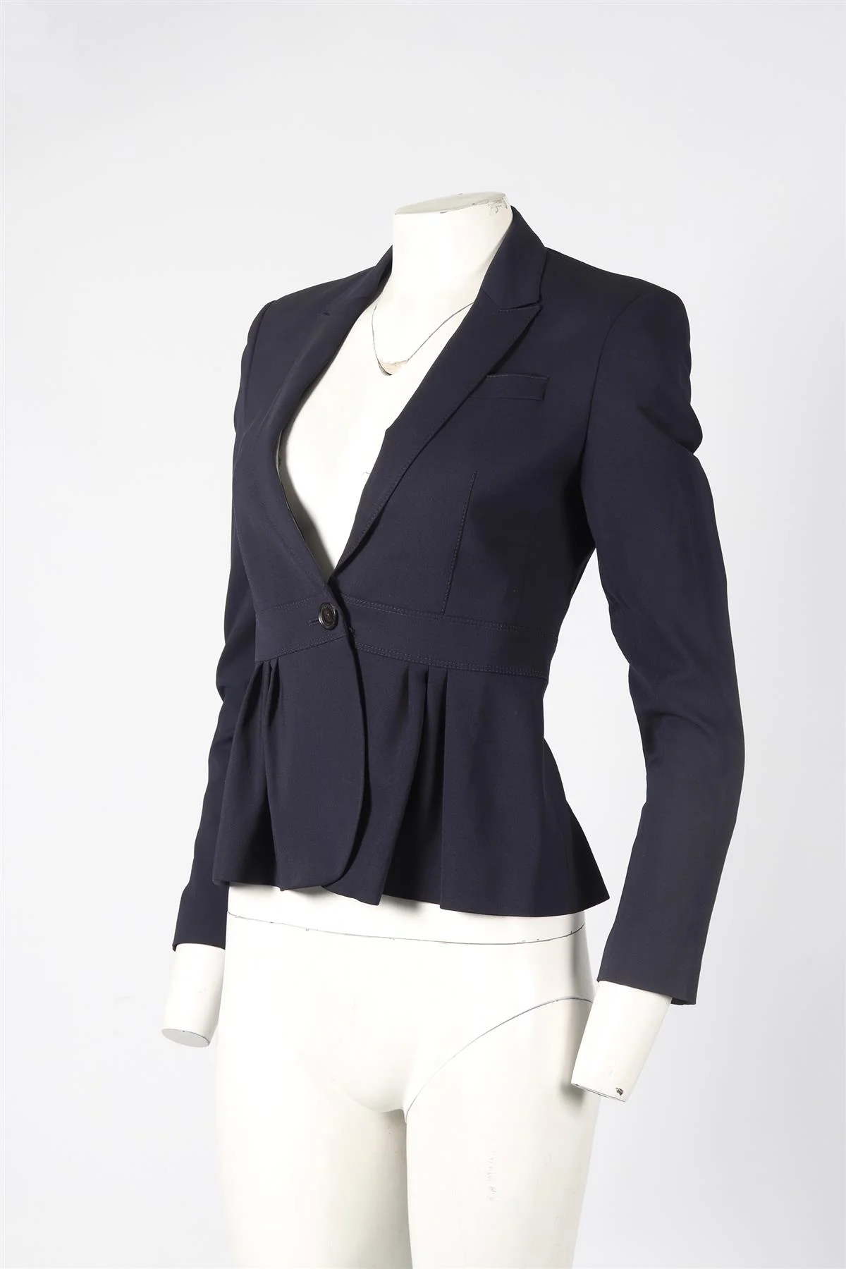 BURBERRY WOOL BLEND BLAZER UK 4 - Image 4