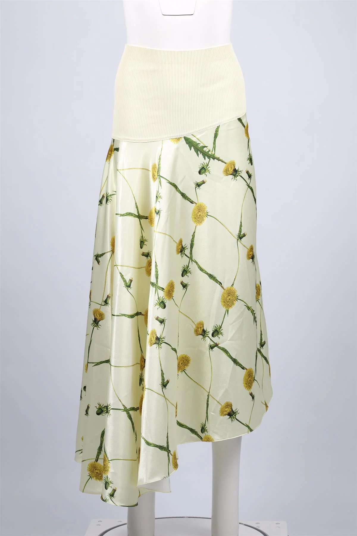 BURBERRY YELLOW SATIN MAXI SKIRT UK 6 - Image 2