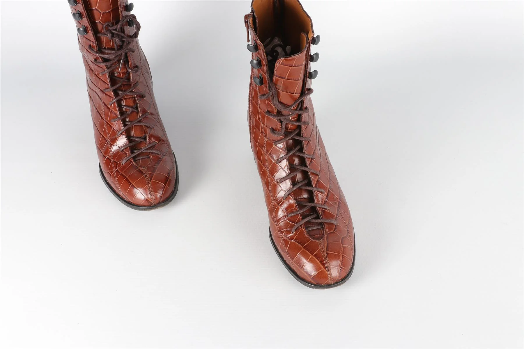 BY FAR BROWN LEATHER ANKLE BOOTS EU 38 UK 5 US 8 - Image 4