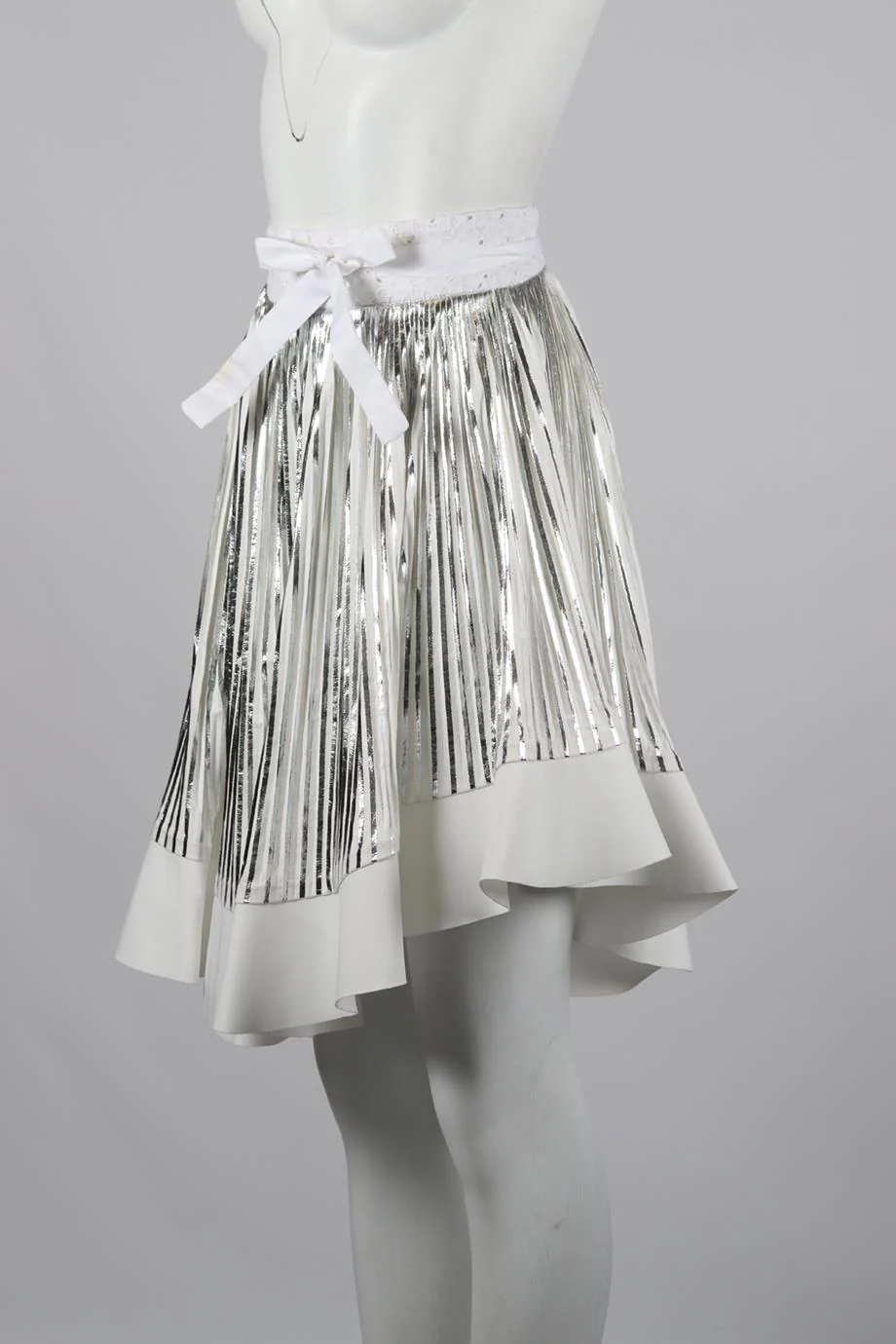BY JOHNNY PLEATED FAUX SUEDE MIDI WRAP SKIRT UK 12 - Image 3