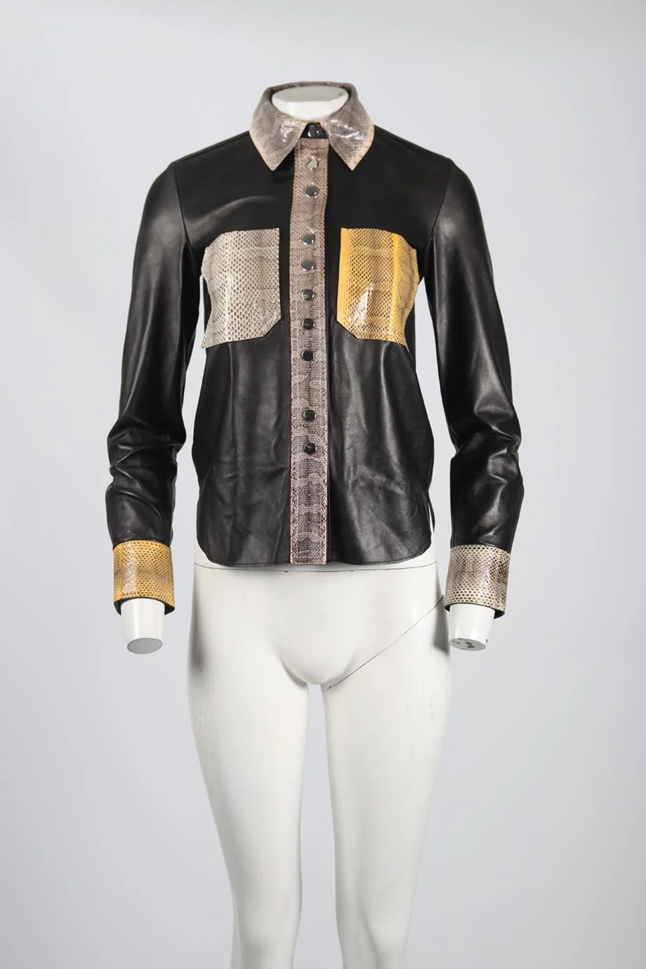 BY MALENE BIRGER LEATHER SHIRT DE 32 UK 6 - Image 2