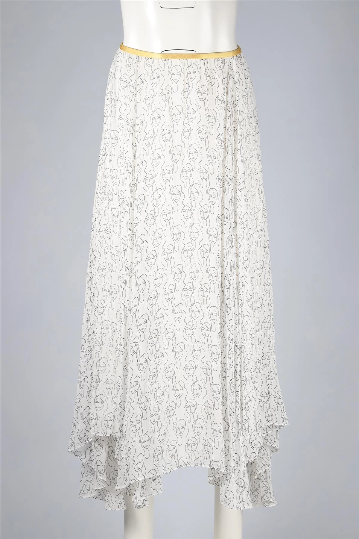 BY MALENE BIRGER WHITE CHIFFON MAXI SKIRT LARGE - Image 2