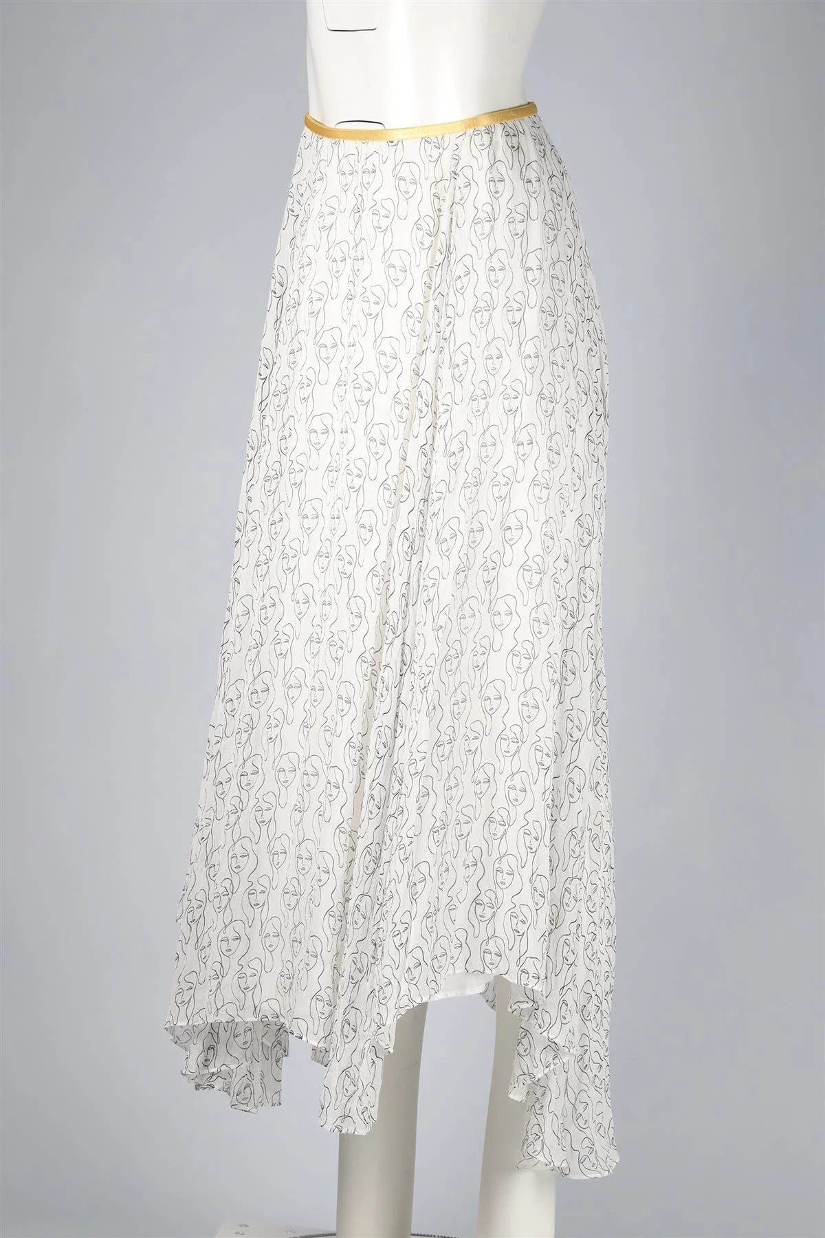 BY MALENE BIRGER WHITE CHIFFON MAXI SKIRT LARGE - Image 3