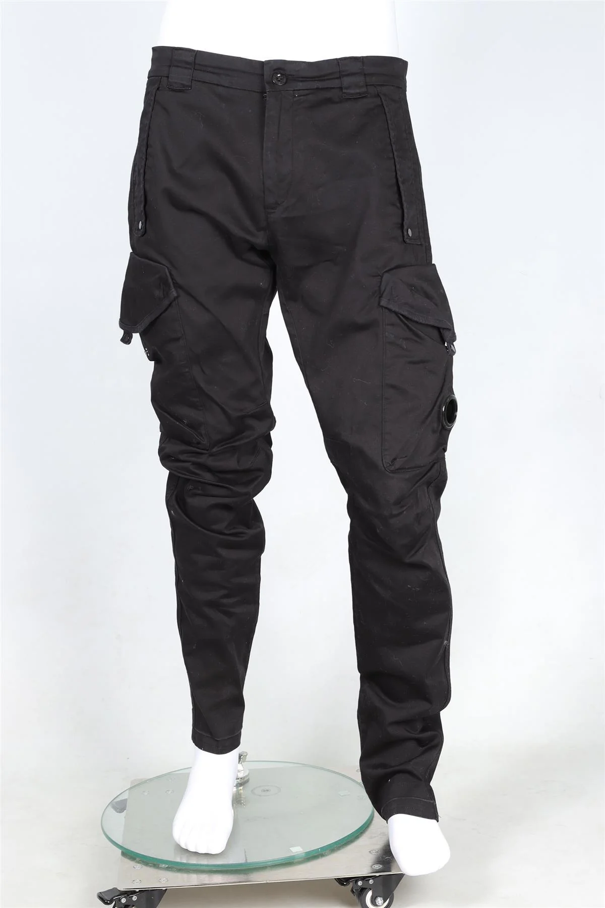 C.P. COMPANY BLACK MEN'S COTTON CARGO PANTS IT 48 UK/US 32 - Image 2