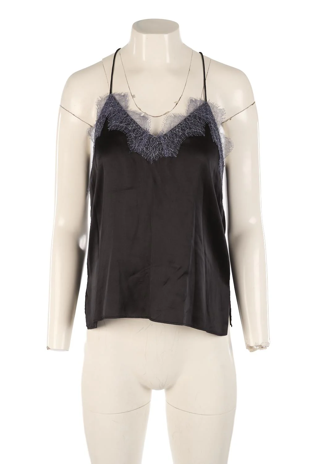 CAMI NYC BLACK SILK TOP XSMALL - Image 2