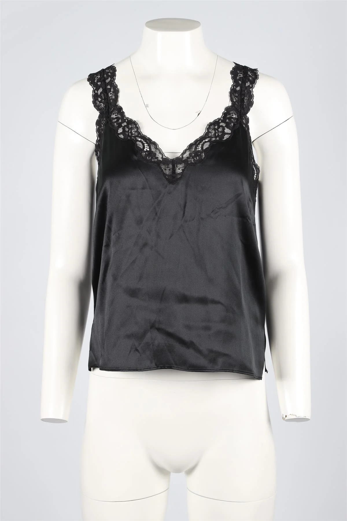 CAMI NYC BLACK SILK TOP XSMALL - Image 2