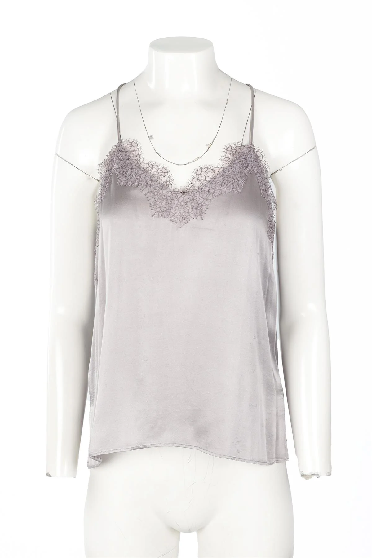 CAMI NYC GREY SILK TOP XSMALL - Image 2
