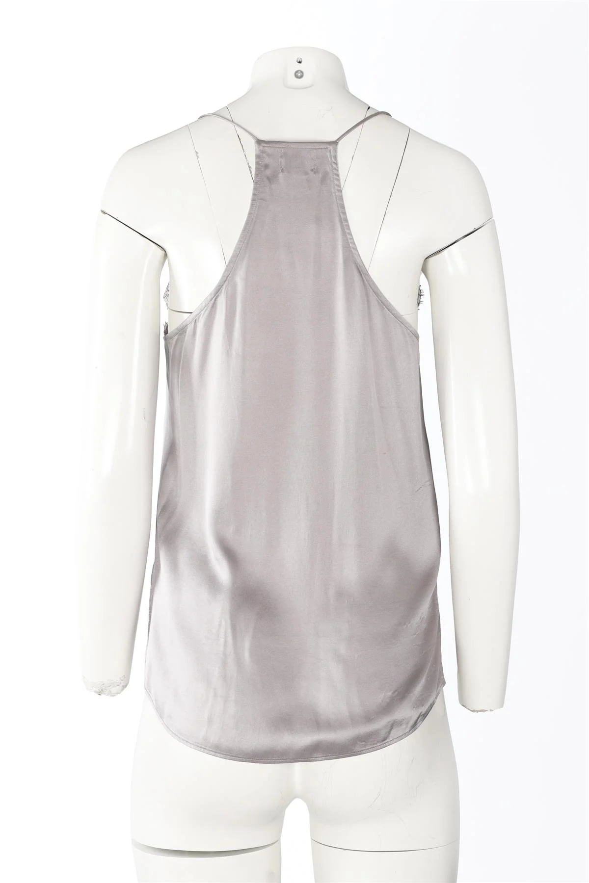 CAMI NYC GREY SILK TOP XSMALL - Image 4
