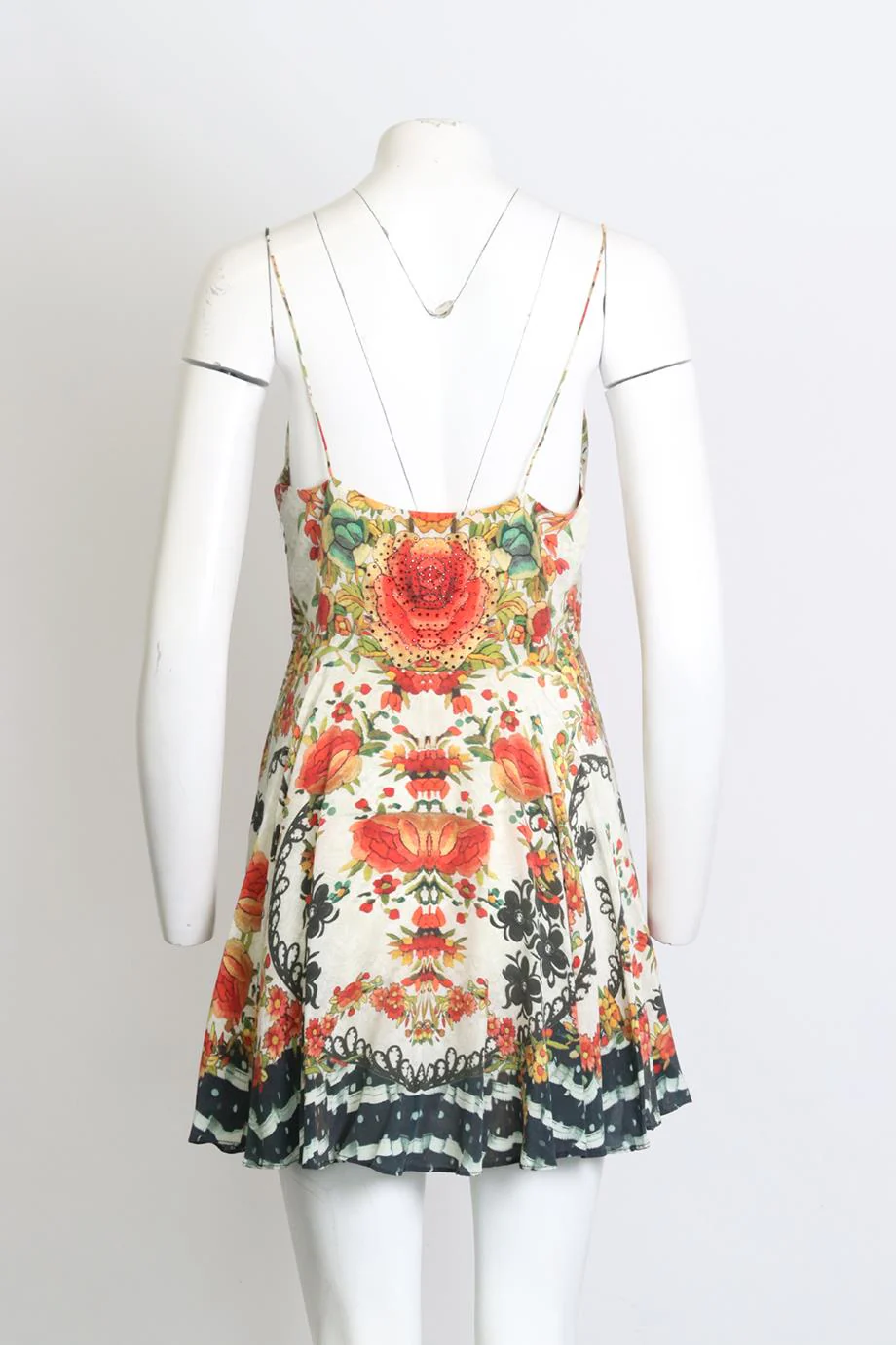 CAMILLA FLORAL PRINT SILK MINI DRESS UK 8 - Image 4