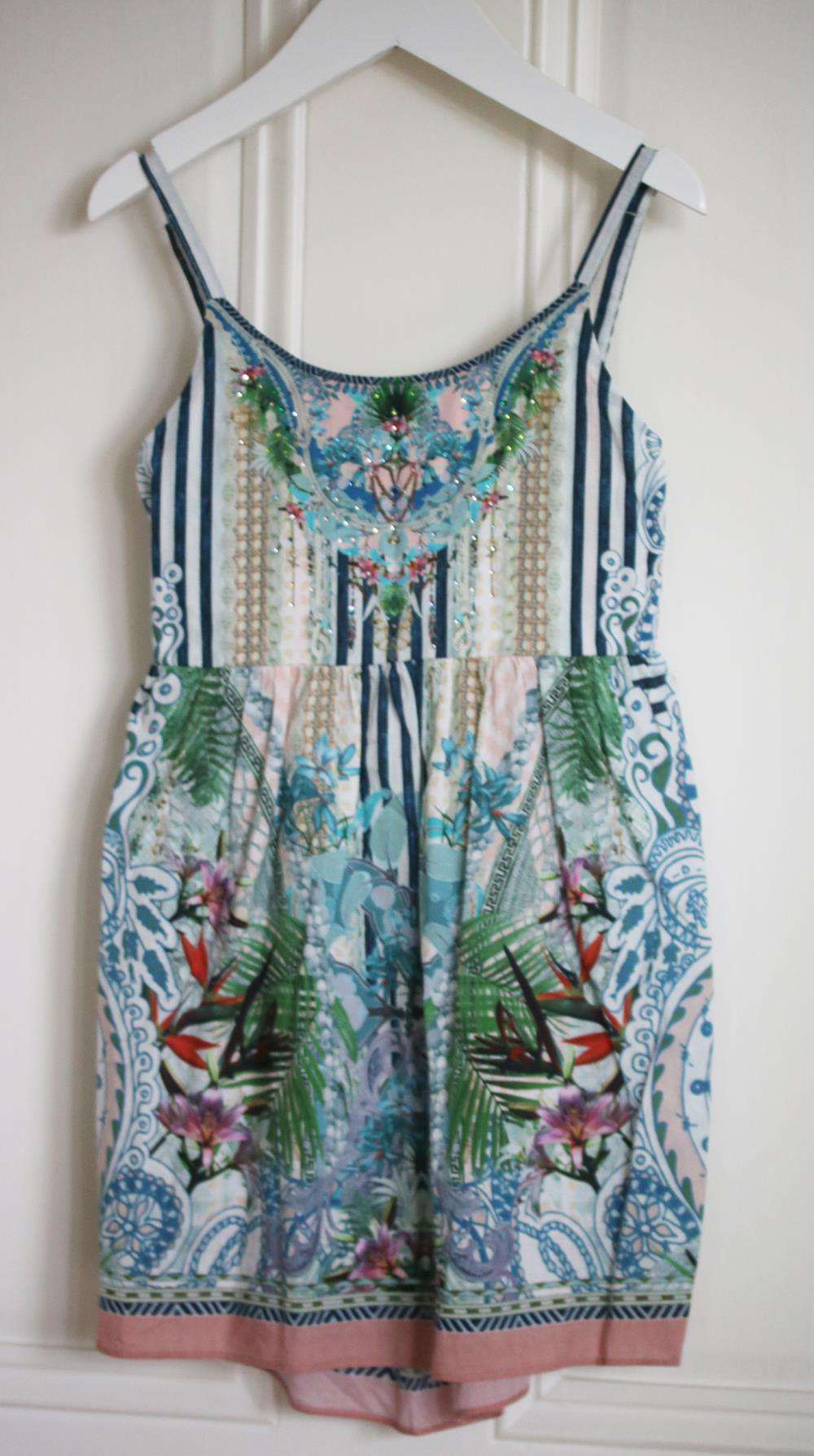 CAMILLA KIDS GIRLS EMBELLISHED PRINTED COTTON DRESS 6 YEARS - Image 2