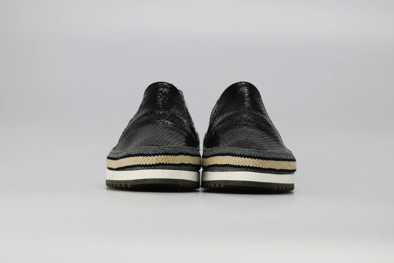 CAR SHOE SNAKE EFFECT LEATHER SLIP ON SNEAKERS EU 39 UK 6 US 9 - Image 3