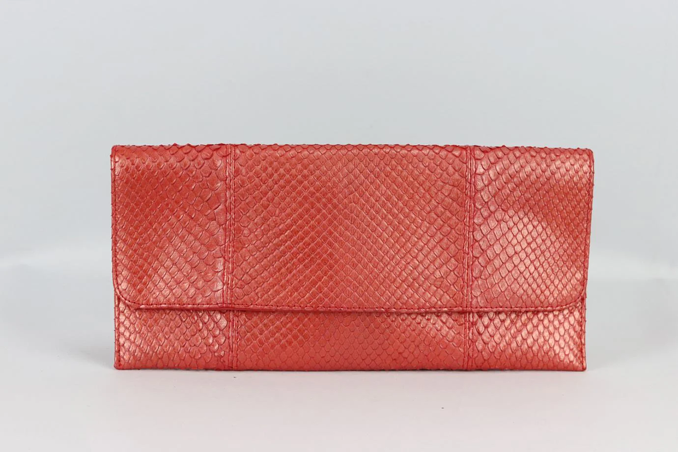 CARLOS FALCHI PYTHON AND LEATHER CLUTCH - Image 2