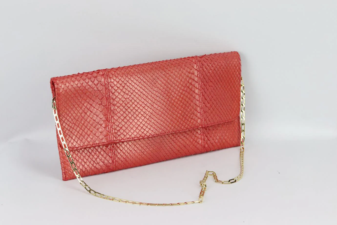 CARLOS FALCHI PYTHON AND LEATHER CLUTCH - Image 5
