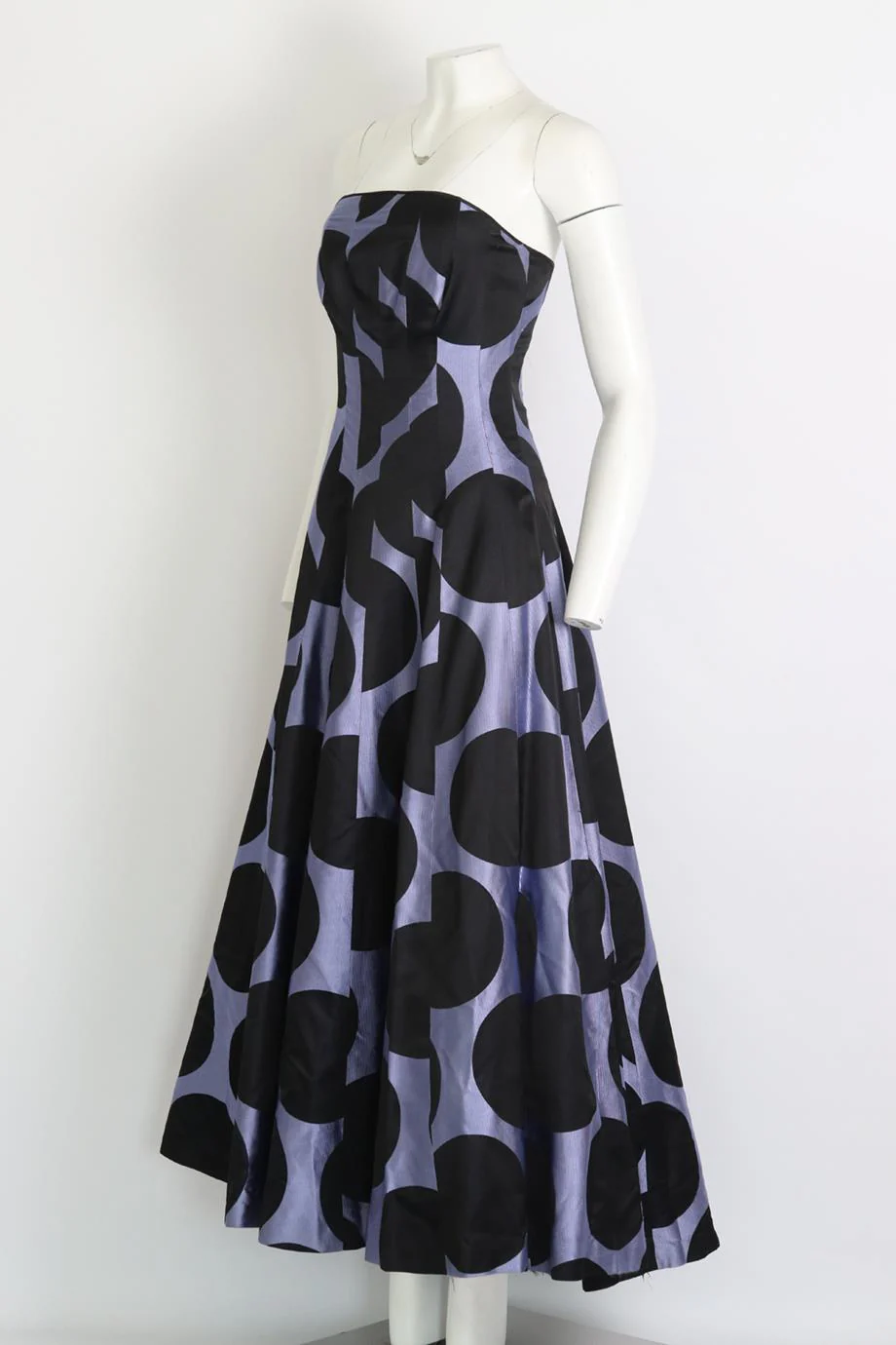 CAROL PERETZ STRAPLESS SILK BLEND MAXI DRESS SMALL - Image 3