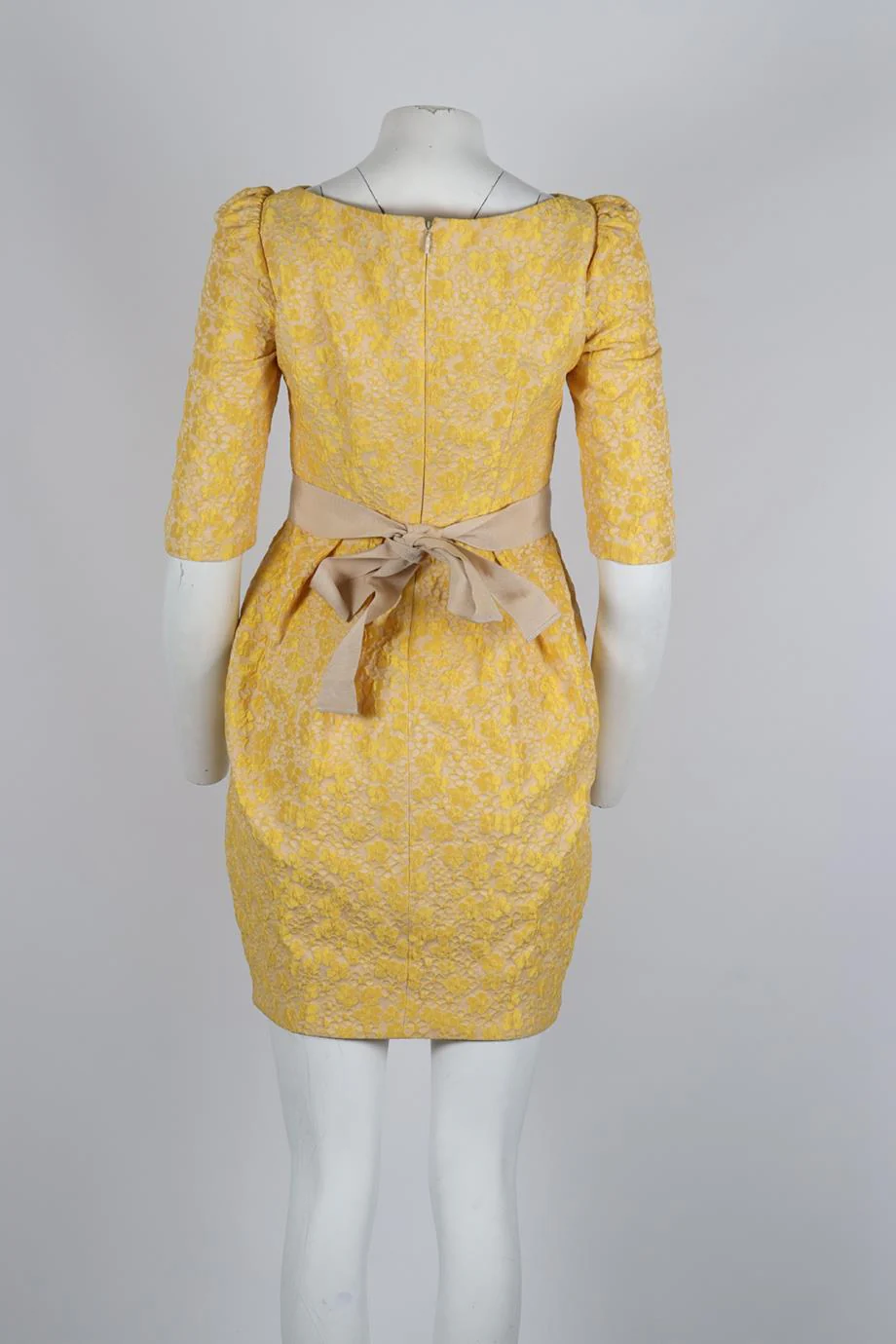 CAROLINA HERRERA FLORAL BROCADE MINI DRESS US 4 UK 8 - Image 4