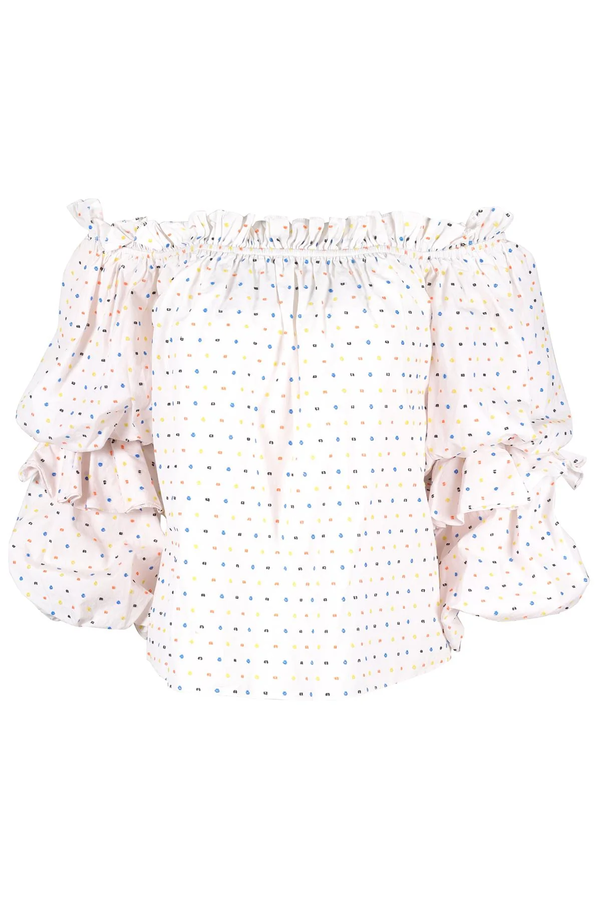 CAROLINE CONSTAS WHITE COTTON TOP XSMALL - Image 5
