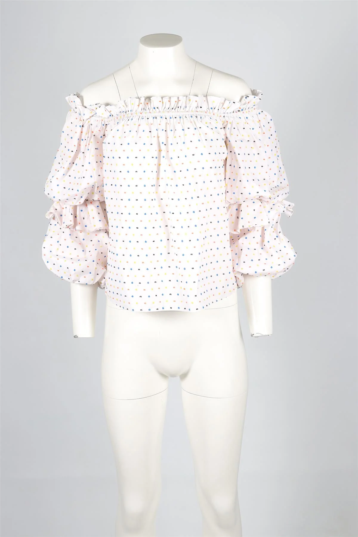 CAROLINE CONSTAS WHITE COTTON TOP XSMALL - Image 6