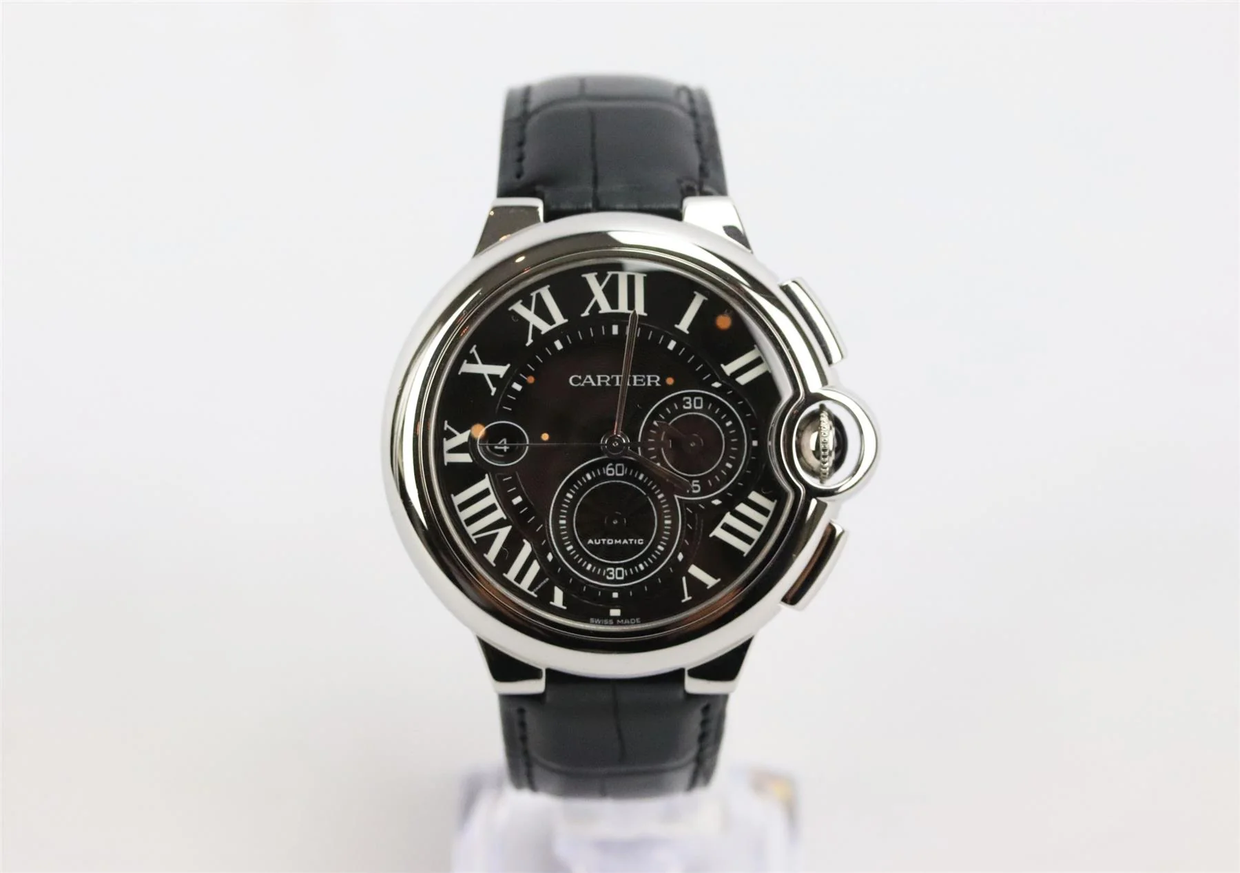 CARTIER BALLON BLEU DE CARTIER 44MM STAINLESS STEEL AND ALLIGATOR WATCH - Image 2