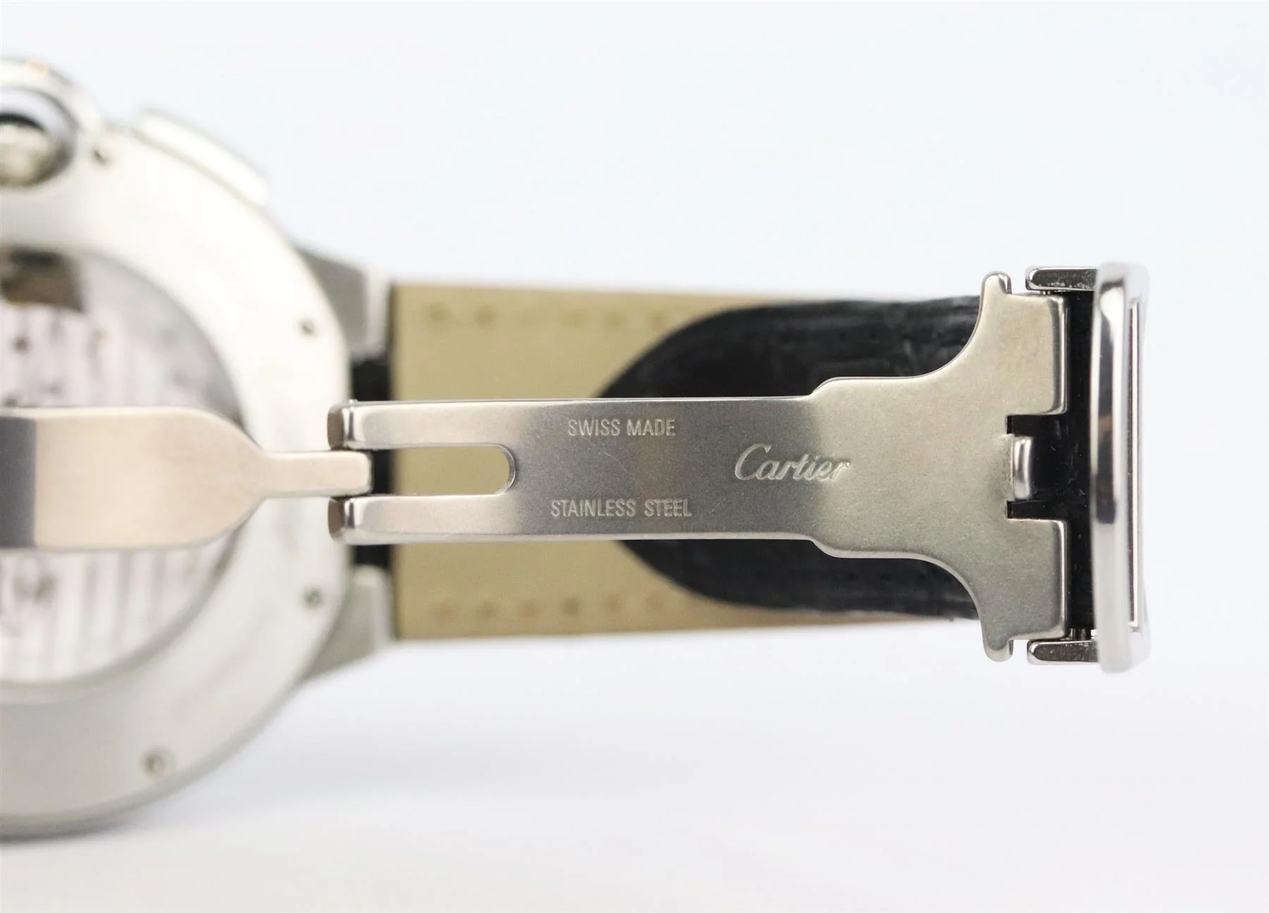 CARTIER BALLON BLEU DE CARTIER 44MM STAINLESS STEEL AND ALLIGATOR WATCH - Image 3
