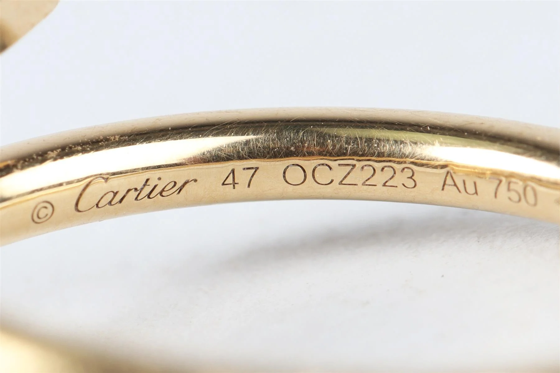 CARTIER GOLD JUSTE UN CLOU SMALL 18K YELLOW GOLD RING 47MM - Image 8