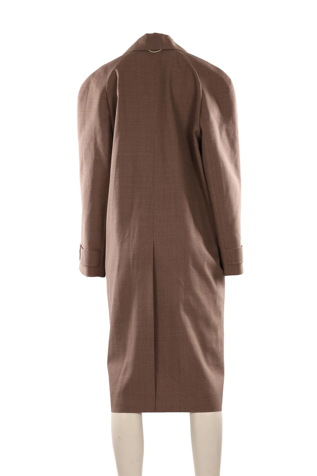 CARVAN BROWN WOOL COAT FR 34 UK 6 - Image 4