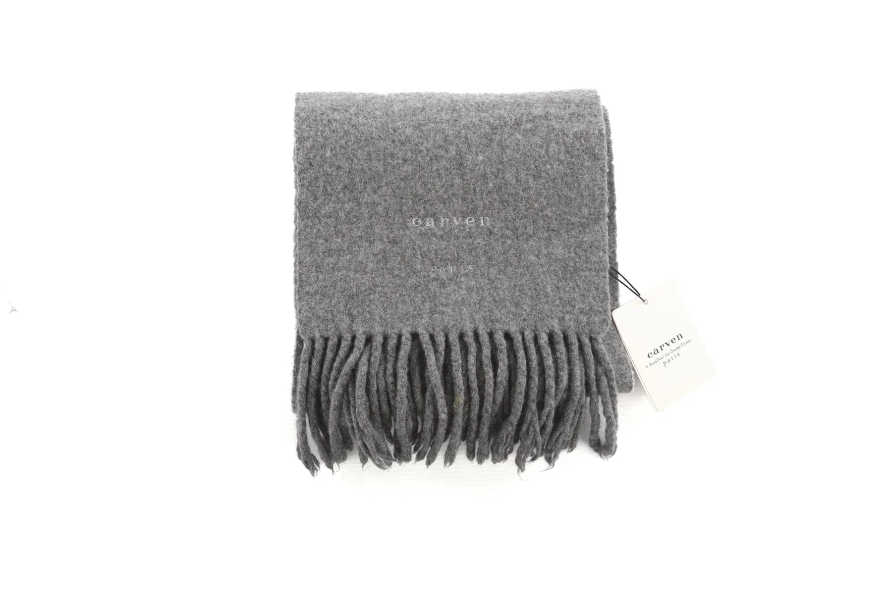 Carven Grey Wool Scarf - Image 3